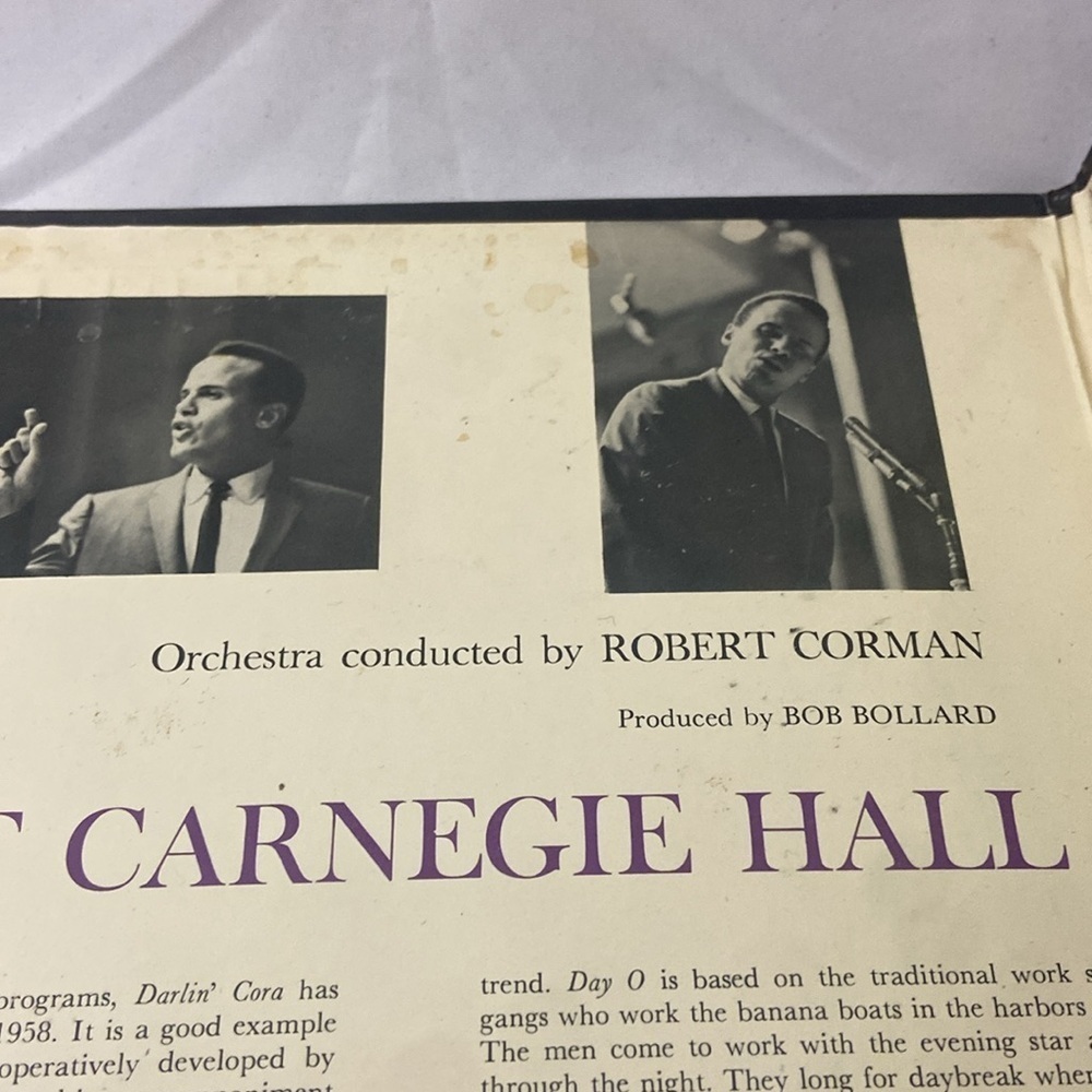 Harry Belafonte At Carnegie Hall The Complete Concert Vinyl Records 2 LP’s - Picture 5 of 11